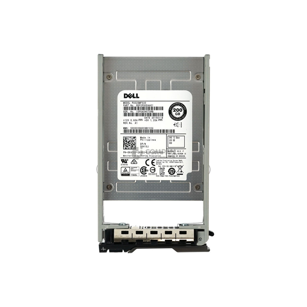 K41XJ DELL SSD 200GB SAS 12G 2.5" SAS HOT-SWAP 0K41XJ, PX02SMF020